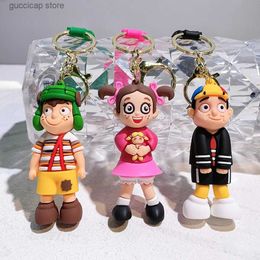 Porte-clés longes Anime El Chavo Del Ocho porte-clés dessin animé garçon poupée pendentif porte-clés sac voiture porte-clés Llaveros drôle bijoux amis cadeau Y240316