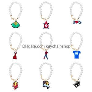 Keychains Lanyards Baseball Charm Accessories Cup pour 40 oz Tobus moderne simple avec poignée SILE Key Chain Drop Livrot otbvr