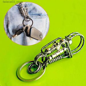 Porte-clés longes style balle créatif fil porte-clés cadeau clé de voiture bricolage à la main porte-clés fermoirs pour hommes femmes Q240201