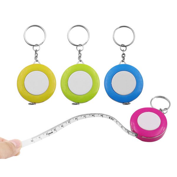 Keychains Lonyards Candy Colored Measure Mesury Ruler Keychain DIY Promotional Gift Key Chain