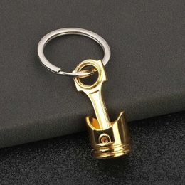 Keychains Lonyards Car Moteur Piston Style Keychain Key Ring Car Accessoires Créatifs Metal Piston Modèle Clés CléfoB Key Pendante Pendre Décor