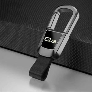 Porte-clés longes porte-clés de voiture en alliage porte-clés en cuir pour audi a4 b6 b7 b9 a3 8l 8p 8v q3 a7 a4 b8 a6 c6 4f c7 a5 q8 a7 a8 ldd240312