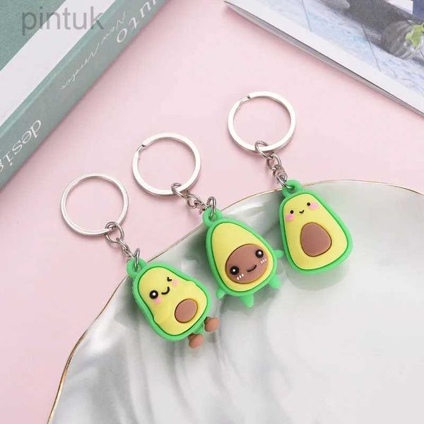 Llaveros Cordones Llavero de fruta de dibujos animados Aguacate Piña Sandía Llavero Colgante Niños Mochila Bolsa Llave Linda Cadena Accesorios para muñecas ldd240312