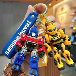 Sleutelhangers Lanyards Cartoon Movie Transformer sleutelhanger Optimus Prime hommelrobot sleutelhangers Sile autosleutelhanger tashanger sleutelhanger vrienden Y240316