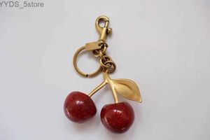 Porte-clés lanières style cerise, rouge à lèvres, confortable/pièces de sac, mode 240303