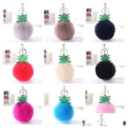 Keychains lanyards kerstboom sleutelhanger pluche ball sleutel ketting accessoire hanger mix order ringen drop levering mode accessoires dhndq