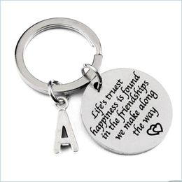 Keychains lanyards circar roestvrij staal sleutelhangers leven ware geluk wordt gevonden vertrouweling vriend sleutels buckle mode luxe des dhomj