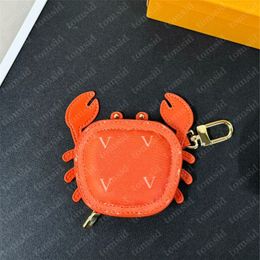 Keychains Lanyards Crab Desigenr Bag charme voor vrouwen lederen heren mode sleutelhanger brief lanyards luxe airpods case sleutelhangers tas hanger y240426