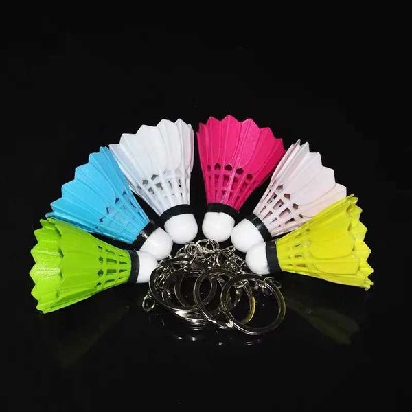 Keychains Lanyards créatif 3d mini badminton pendentif keillette clés mignon pvc navettleck keyring sac accrochée