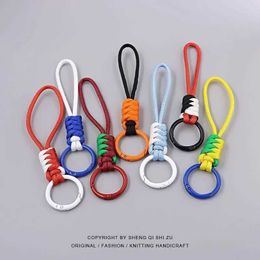 Keychains Lonyards Creative Traided Lanyard Keychain pour le téléphone Téléphone Femme Anti Lost Knot Rope Str