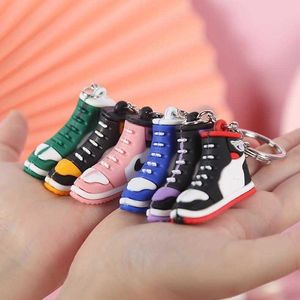 Sleutelhangers Lanyards Creatieve Mini Pvc Sneakers Voor Mannen Vrouwen Gym Sportschoenen Sleutelhanger Handtas Keten Basketbal Schoen Sleutel Ho