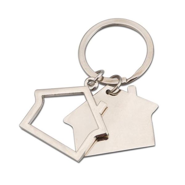 Keychains Lanyards cr￩atifs Netal Keychain Pendant Metal Cortes de maison Maison de conception de voiture porte-cl￩s Habring Real Estate Gifts Opents Drop Dha14