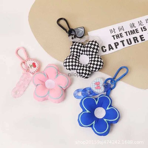 Keychains Lanyards Creative Sakura Fare Keychain Jewelry Lanyard Girl Boy Pareja Regalo Peach Cadena Cadera de llaves Costeo Decorar