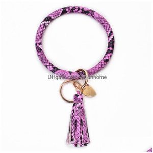 Porte-clés Longes Creative Bracelet Porte-clés Mignon En Forme De Coeur Bracelet Bracelet Sac À Main Porte-clés Grand Cercle Porte-clés En Cuir PU T Dh0Vs