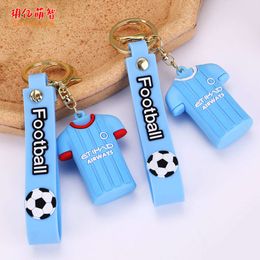 Keychains Lanyards Cross Border Football Star Jersey Keychain, DRIP Lijm Soft Rubber CAR Gepersonaliseerde jongenstas Key Pendant