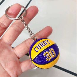 Sleutelhangers Lanyards Curry Basketbal sleutelhanger Auto sleutelhanger All Star Fan sleutelhanger Bal tas hanger Sieraden Lover Pavilion Beste cadeau-accessoires J240330