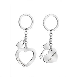 Porte-clés Longes Personnalisable Nom Amoureux Cadeau Faveurs De Mariage Couple Mon Coeur Porte-clés Mode Porte-clés Porte-clés Créatif Porte-clés 230823