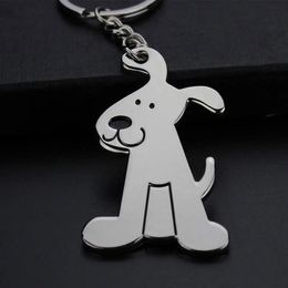 Porte-clés Longes Porte-clés personnalisé brillant caniche chiens porte-clés bricolage cadeau voiture pendentif pour femmes hommes métal laser sculpté porte-clés bijoux N13 231027