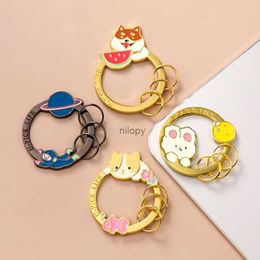 Keychains Lonyards mignon animal shiba inu anneaux clés kawaii voitures clés clés clés sac à bandoue