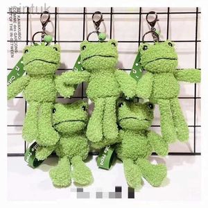 Sleutelhangers Lanyards Schattige cartoon dieren knuffel sleutelhanger rugzak sleutelhanger muntzakje kikker accessoires cadeau Kawaii auto-accessoires ldd240312