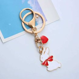 Keychains Lonyards mignon fille coeur lapin pêche caricaturé pêche à la pêche à la pêche amour