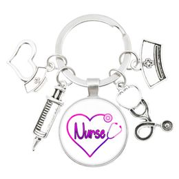 Porte-clés longes mignon porte-clés médical avec amour coeur porte-clés bijoux de mode Thanksgiving porte-cadeau pour infirmière et médecin chaînes Smtmu