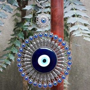 Keychains Lonyards D0ad Bleu turc pour le mur de décoration pour les yeux maléfique Ornement des amulettes de pendentif suspendu pour le jardin de la maison de la maison pour protection Y240417