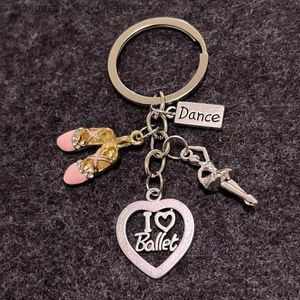 Porte-clés longes danse chaussure ballerine fille porte-clés étudiant porte-clés femmes accessoires bijoux pendentif Q231220