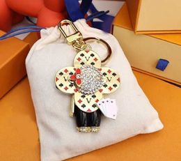 Keychains Lanyards Design Bag Charms Designer Paren Keten Nieuwe Syer Key Ring Pendant Leuke Panda Key Holder Fashion Accessoires For Women Men04