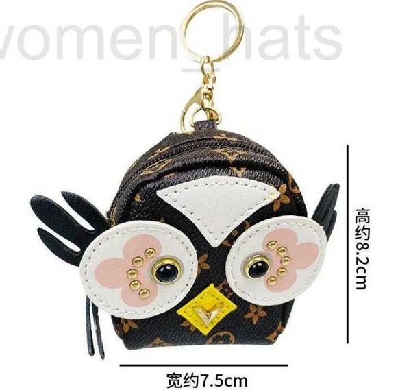 Porte-clés Lanyards Designer 6Style Créativité Owl Porte-monnaie Porte-clés Pendentif Charme Bijoux Porte-clés PU Cuir Fleur Grille Designer Métal Porte-clés F8UL