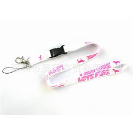 Keychains Lanyards Designer Sac Keychain Fashion Lanyard rose pour téléphone clé STRAP RAIS-COW ID BATTEUR NOURRIEU