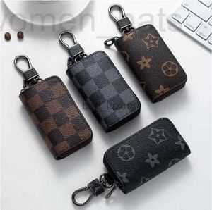 Porte-clés Longes Designer Sac en cuir PU Keyins Porte-clés de voiture Porte-clés Noir Plaid Brown Pochettes de fleurs Pendentif Porte-clés RMS Cadeaux 4 couleurs IB1F