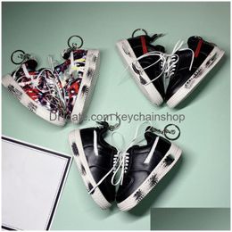 Keychains Lanyards Desinger paar schoenen Key Chain School Bag Sneakers Accessoires Antilost Mini Pendant Keychain Drop Delivery FAS DH7KA