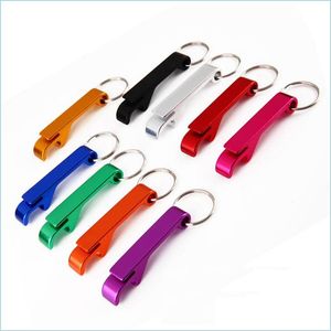 Llaveros Lanyards Dhs Aluminio Abrelatas portátil Llavero Anillo Restaurante Promoción Regalos Herramientas de cocina Regalo de cumpleaños Fiesta S Dhm79