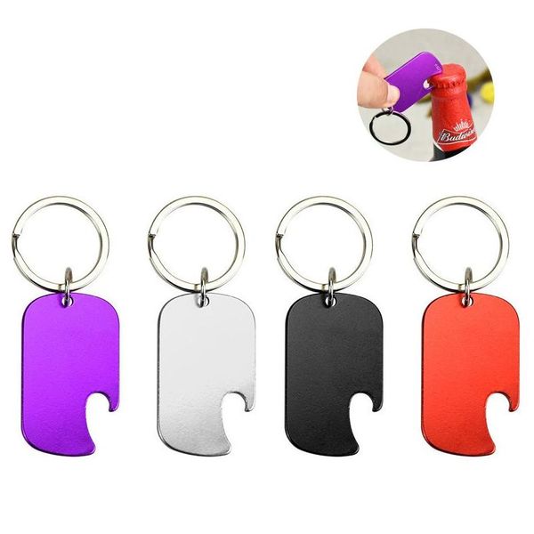 Porte-clés Longes Dog Tag Décapsuleur Porte-clés Pendentif Portable En Alliage D'aluminium Pet Id Card Porte-clés Porte-clés Drop Delivery Fash Dhz1Y