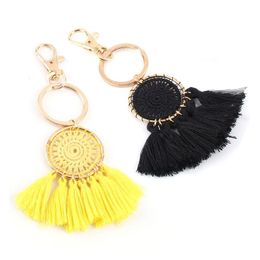 Porte-clés Longes Dream Catcher Porte-clés Pendentif Boho Dreamcatcher Tissé À La Main Gland Sac Décoratif Bijoux Ornements Porte-clés Goutte Dhup5