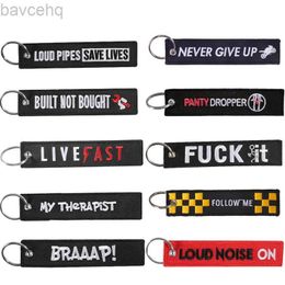 Keychains Lanyards Embroidery Motorcycle Cars Keychain Key Holder Moto Llaveros Key Chain Key Fobs Passen Keyring Key Tags Chaveiro Jewelry D240417