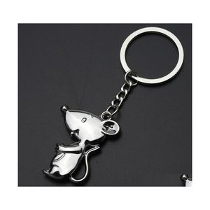 Porte-clés Longes Exquis Mignon Année Porte-clés Dessin Animé Souris Porte-clés Ancien Sier Couleur Rat Porte-clés Cadeau Pour Enfants 9 W2 Drop Dhfwl