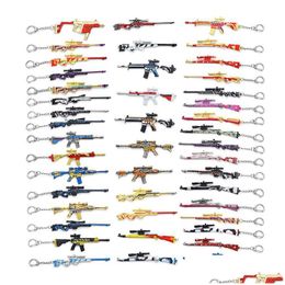 Keychains Lanyards Factory Outlet Jedi Survival Ring Golden helm 98K Model Hanger Keychain eten kippenketensspel per dhuda