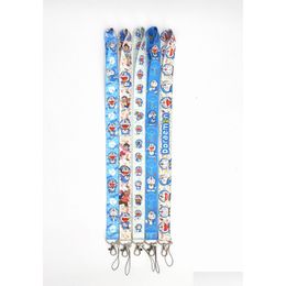 Porte-clés longes prix usine 100 Piec Doraemon lanière porte-clés tour de cou clé caméra Id téléphone chaîne pendentif Badge fête cadeau Dhvso