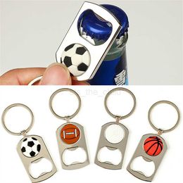 Keychains lanyards mode charme sport bal slijtage verf metalen fles opener basketbal voetbal sleutelhang ketting auto tas hanger feest souvenir cadeaus