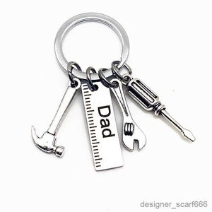 Keychains Lanyards Fashion Dad Letters Keychains Creative Hammer ScrewDriver Sleutel Keyring Handtas Decor Tassel Hanging hanglagers Daggeschenken