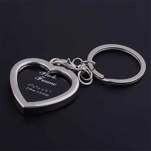 Keychains Lanyards Fashion Diy Frame photo Clé Chaîne Chaîne Femme Femme Heart Keychain sur sac Cartrinket Couple Jewelry Party Party Gift Souvenir Y240510