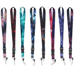 Sleutelhangers Lanyards Fashion Lanyard voor sleutelhanger Id-kaart Er Pass Student Mobiele telefoon USB-badgehouder Sleutelhanger Nekbanden Accessori Smtw8