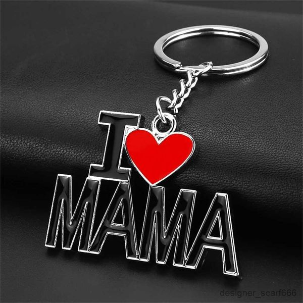 Keychains Lanyards Fashion Metal Letter Love Kelechains Charms Mother Père Creative Gift Keys Keings Caving Car Sac Accessoires suspendus en gros pendentif