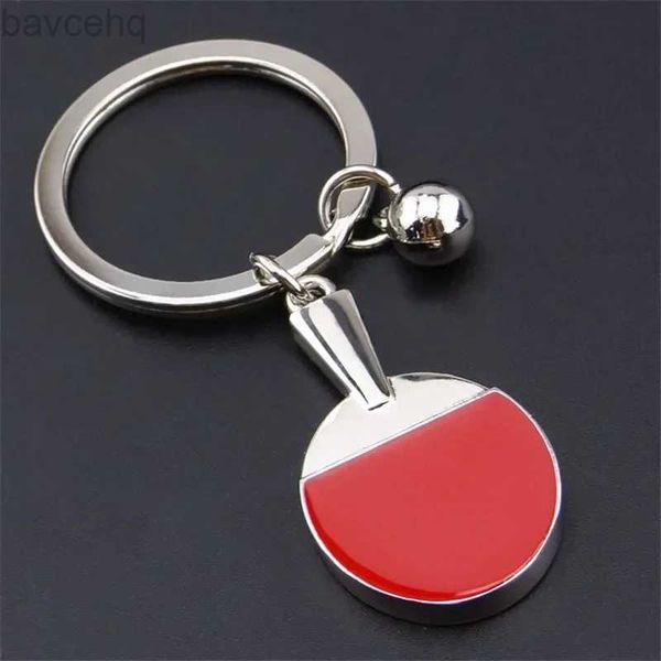 Keychains Lanyards Fashion Sport Ping Pong Table Tennis Ball Keychain Ping Ping Pong Bat Keychains Kelechains Car.Cey Chain Souvenir Gift S024 D240417