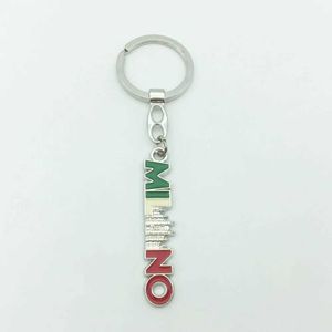 Keychains Lanyards Fashion Tourism Souvenir Metal Bag Decoratie Geschenk Keychain Ally Milan Letter Fancy High-End Q240403