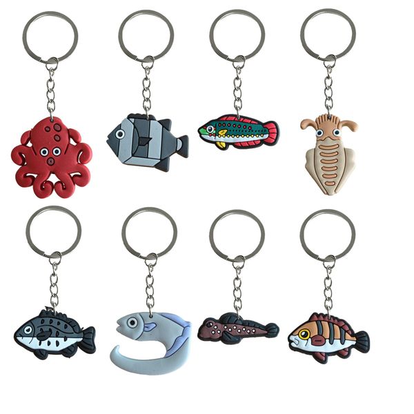Keychains Lonyards Fish 23 Keychain for Goodie Bag Stuffers Supplies Boys Key Chain Girls Keyring Scolarbag approprié Femmes Backpack Dr Otyum