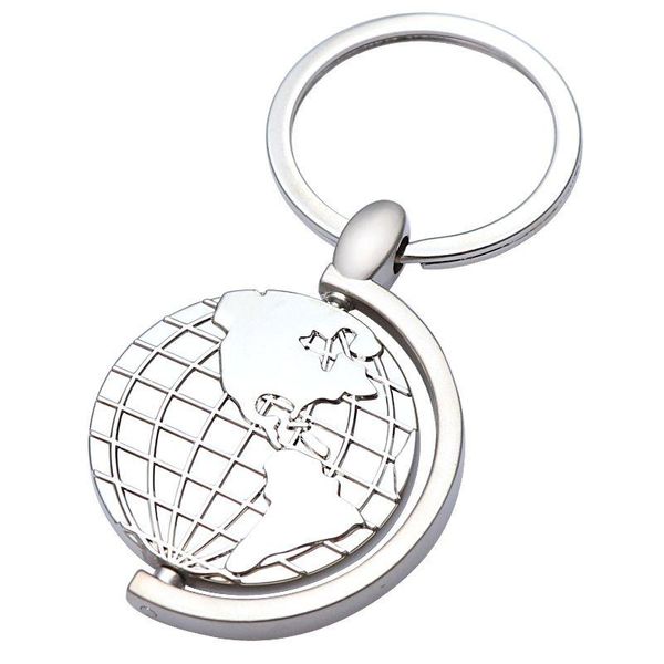 Porte-clés Longes Globe Porte-clés Tournant En Métal Porte-clés Pendentif Promotion Cadeau Porte-clés Drop Delivery Accessoires De Mode Dhcza