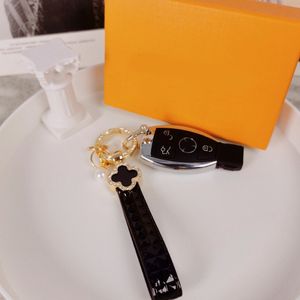 Keychains Lonyards Designer fait à la main les clés de clés multicolores femmes hommes sac en cuir portefeuille accessoires en or plaqué